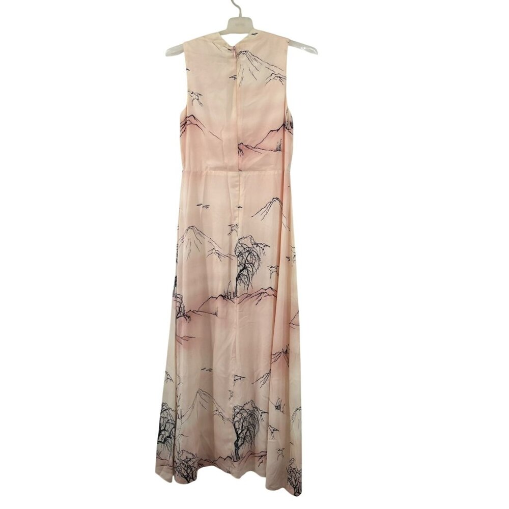 Eva Franco Anthropologie Maxi Dress 12 Used Pink Blue Gradient - Picture 2 of 12